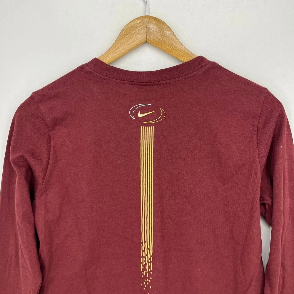 Nike Kids Department of Motion Long Sleeve T-Shirt Burgundy Size L New NWT